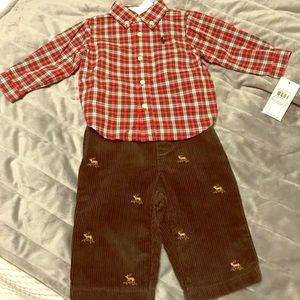 Ralph Lauren NWT 2piece plaid set- 6mo
